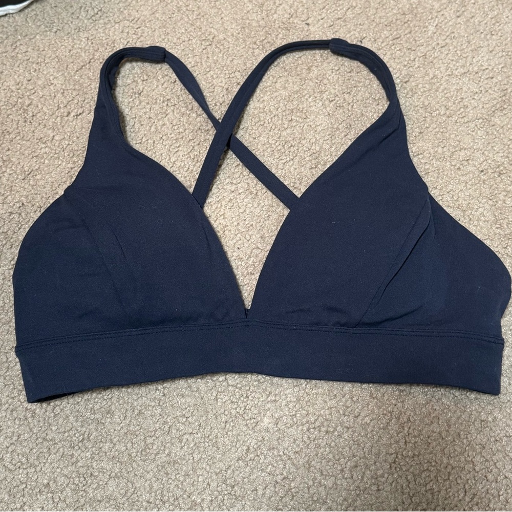 Women's Navy Sports Bra. CRZ Yoga